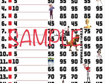 100 In Every Row Meet The Robinsons Bingo Board