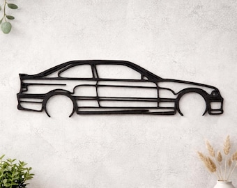 BMW M3 E36 Silhouette Wall Art | Classic M Car Decor | Garage & Office Decor