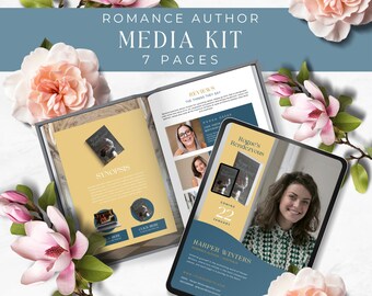 Author Press Kit Template | Historical Romance Author Canva | 7 Page Writer Media Kit Template | Book Release | Author Marketing | HARP14