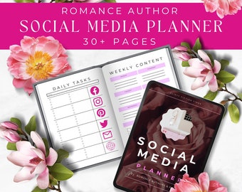 Author Social Media Planner | Grow Followers | Author Marketing | Romance Author Planner Printable | Digital Task List For Authors | LILY13
