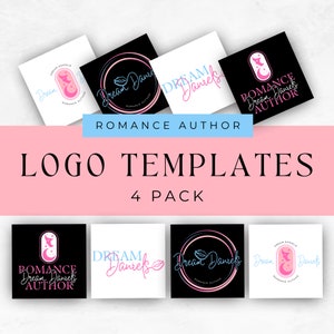 Romance Author Branding | Boho | Author Marketing | Canva Logo | Pre-made DIY Editable Author Logo Designs | Writer Signature Logo | DREAM19