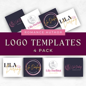 Romance Author Branding | Lux Logo | Canva Editable Logo | Premade Logo Design | Diy Logo Designs | Romance Writer Signature Logo | LILA19
