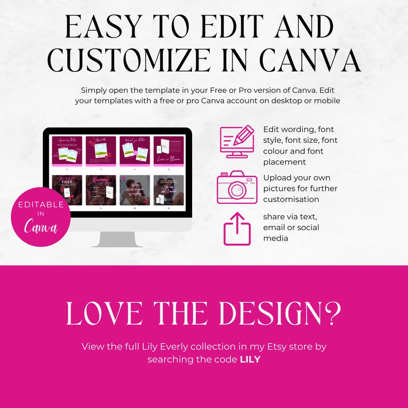Romance Author Canva Template | 25 Instagram Posts for Romance Writers ...