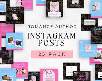 Instagram Templates For Romance Authors | Canva Template | Editable Canva Posts For Writers | Social Media | For Storytellers | DREAM01