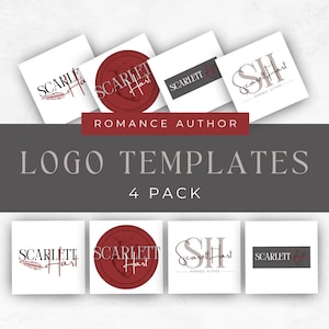 Romance Author Branding | Heart Logo | Canva Editable Logo | Premade Logo Design | Diy Logo Designs | Romance Writer Signature Logo | SCAR19