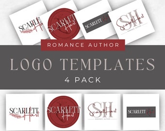 Romance Author Branding | Heart Logo | Canva Editable Logo | Premade Logo Design | Diy Logo Designs | Romance Writer Signature Logo | SCAR19