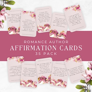 35 Carte di affermazione Romance d'autore Boho / Amore per se stessi / Stampabili della Vision Board / Citazioni positive / Citazioni che manifestano lo scrittore / AFFIRM01