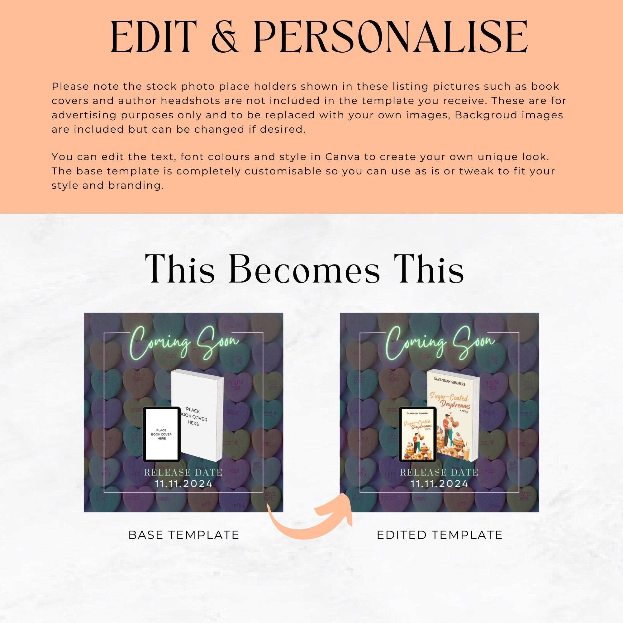 Romance Author Canva Template | 25 Instagram Posts for Romance Writers ...