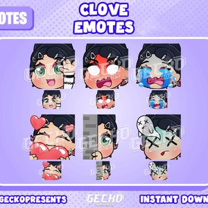Clove Valorant Twitch Emotes (6) | Static | Twitch Emotes, Discord Emotes