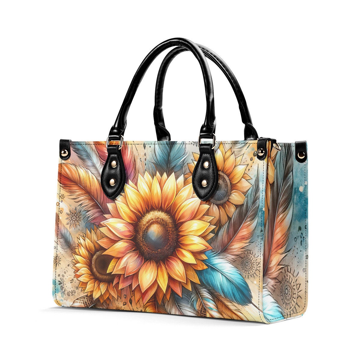 Discover Motif Fleur Tournesol Sac En Cuir