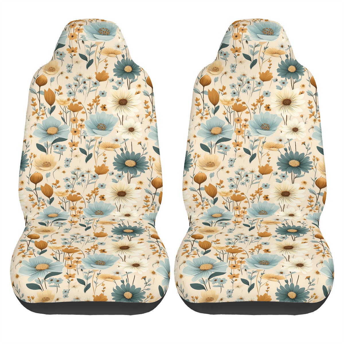 Charming Cottagecore Wildflowers Car Seat Cover