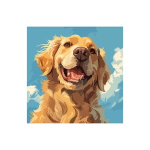 Personalized Golden Retriever Pet Stickers - custom pet sticker, custom dog sticker, dog face sticker, sticker of my dog, stickers of my pet