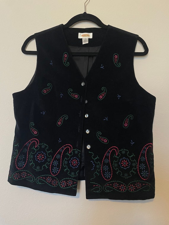 Talbots Embroidered Vest, size small