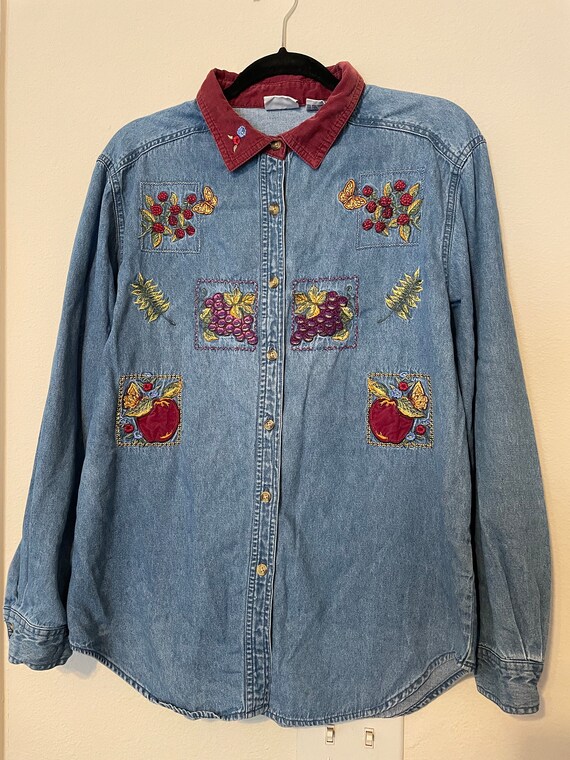 Vintage Bobbie Brooks Embroidered Top