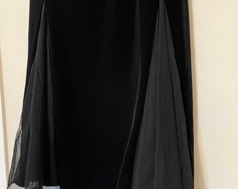 Jessica Howard Maxi Skirt with mesh leg slits, size 22