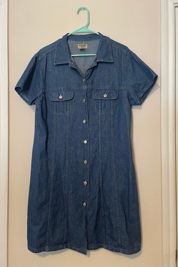 Vintage Northwest Blue dress, 100% cotton, size L