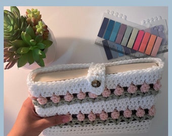 Crochet Pattern - Tulip Book Sleeve - PDF Pattern