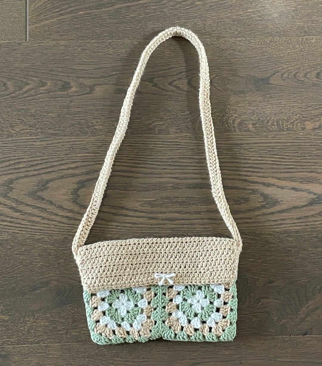 Crochet Granny Square Messenger Bag Etsy