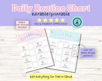 Kleinkind-Routine-Diagramm, tägliche Routine-Diagramm, Verantwortungs-Diagramm, Routine-Diagramm, Schlafenszeit-Routine-Diagramm, Schlafenszeit-Routine, Morgen-Routine
