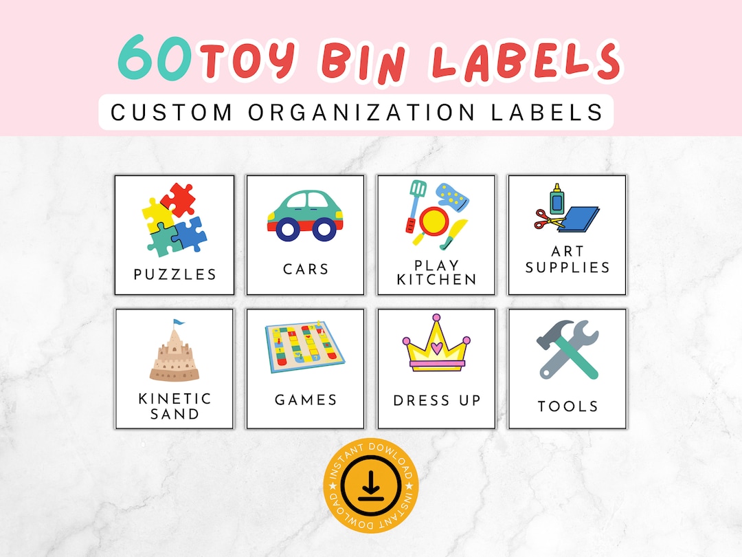 Toy Storage Labels, Organization Labels, Home Organization Labels