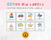 Toy Storage Labels, Organization Labels, Home Organization Labels, Printable Labels, Custom Labels, Toy Bin Labels, Toy Box Labels, Playroom