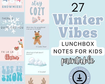 Printable Lunchbox Notes, Back to School, Lunch Box Notes, Printable Lunch Notes, Lunch Box Jokes, Affirmation Cards, Lunchbox Notes, PDF