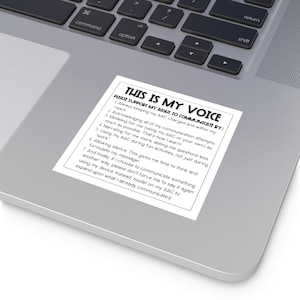 AAC Device Rules & Tips Square Vinyl Stickers