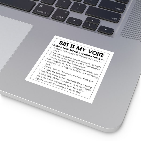 AAC Device Rules & Tips Square Vinyl Stickers