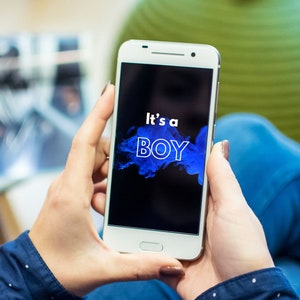 Video Gender Reveal Announcement for Boy Digital Baby Announcement It&#39;s a Boy Social Media Gender Reveal Virtual Announcement Baby Instagram