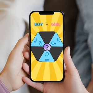 Video Gender Reveal Announcement for Boy Spin the Wheel Digital Baby Announcement It&#39;s a Boy Social Media Reveal Virtual Announcement