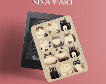 Cat kindle paperwhite  12th gen 7" 2024, kindle paperwhite case 11th gen 6.8", kindle 6" case, Kindle Oasis cover, Kobo Clara Colour Case