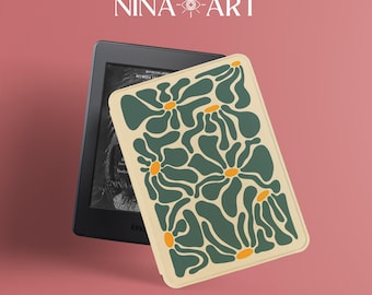 Green Groovy Flowers Kindle Case, All New Kindle Case, 2024 Paperwhite Case 12th gen 7“, 11th gen, kindle cover 11th Gen, Kobo Case