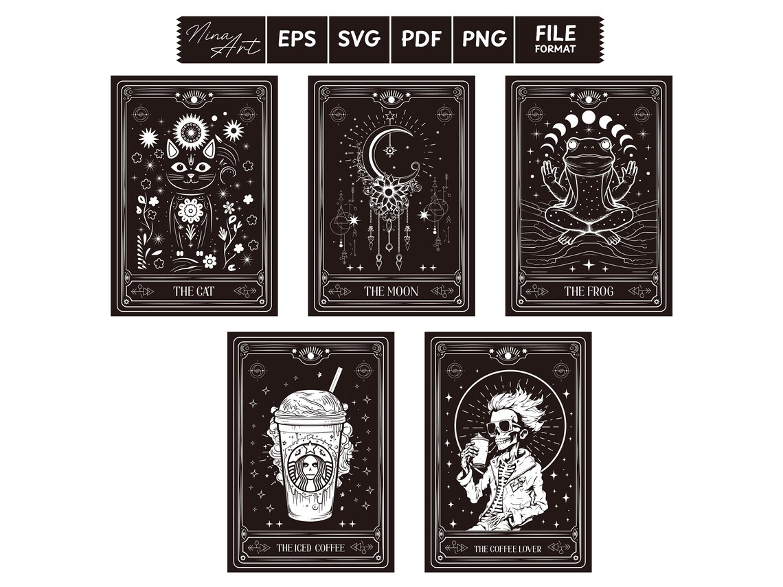Funny Tarot Cards Bundle SVG, Tarot Cards Svg, Funny Tarot Cards Svg ...