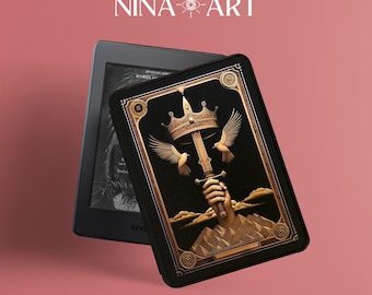 Aas van de zwaarden Tarotkaart Kindle-hoes, geheel nieuwe Kindle-hoes, Paperwhite-hoes 2024 Paperwhite 12e generatie 7", 11e generatie, kindle-cover 11e generatie, Kobo-hoes