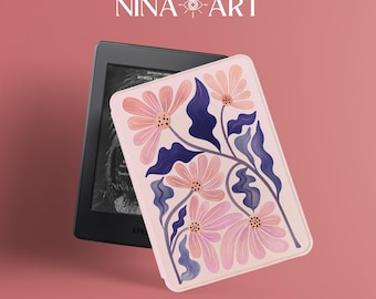 Pink Flower Kindle Case for Personalization, All New Kindle Case, 2024 Paperwhite Case 12th gen 7“, 11th gen 6.8”, kindle cover 11th Gen