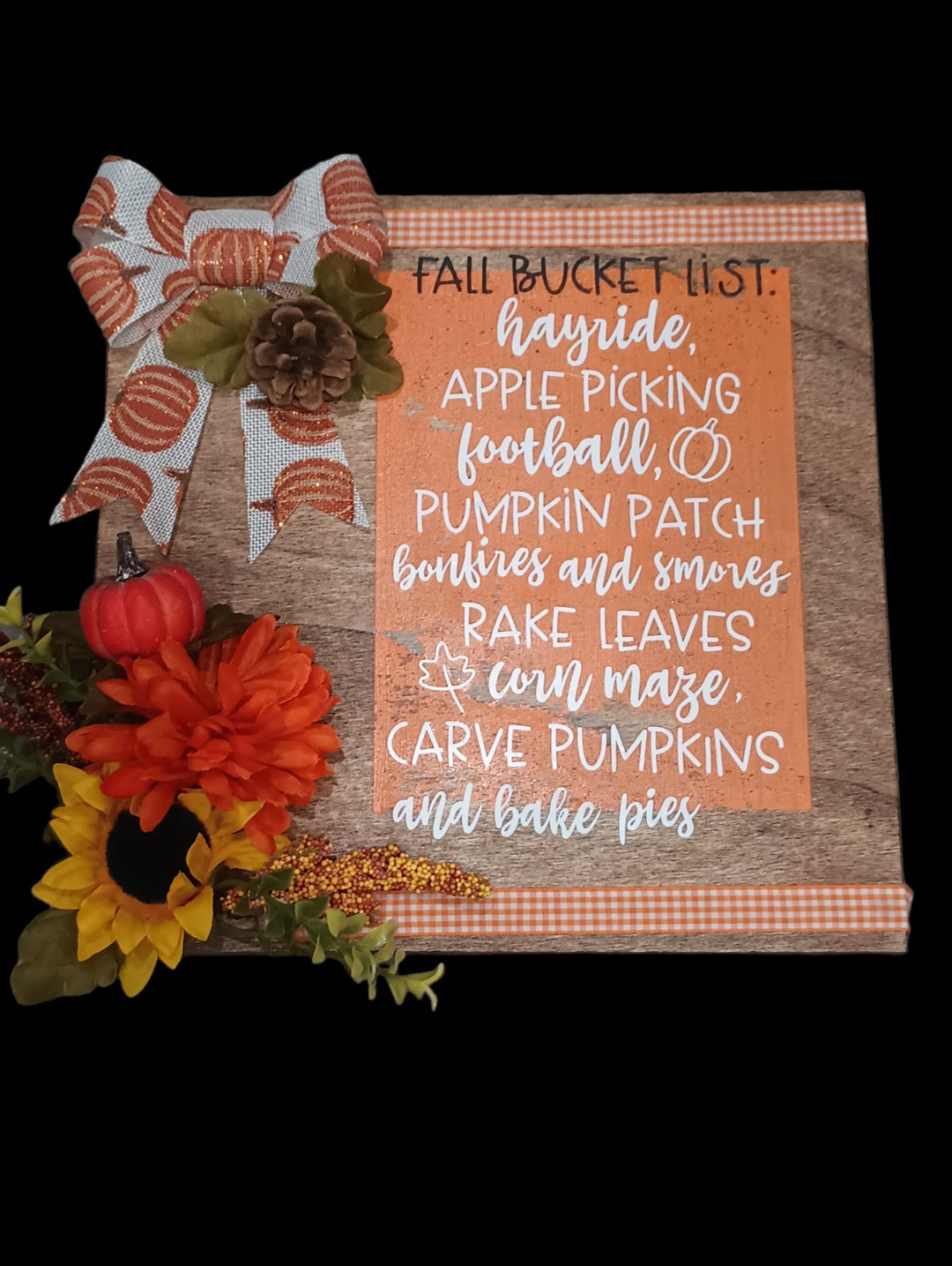 Fall Bucket List Sign - Etsy