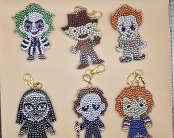 Horror Character Diamond Art Keychains