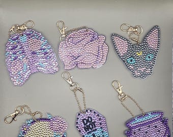 Halloween Diamond Art Keychains
