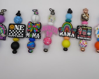 Food and Family Beaded Keychains