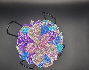 Floral Shaped Diamond Art Coasters