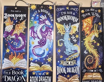 Book Dragon Diamond Art Bookmarks