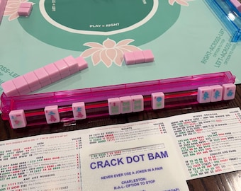 Recherche de ligne de cartes de Mahjong | Accessoire de mahjong américain