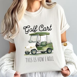 ゴルフカートシャツ、カジュアルウェア、彼女/彼へのギフト、面白いシャツ、グラフィックTシャツ、お父さんへのギフト、ゴルフ、カートガール、父の日、誕生日、ゴルフギフト