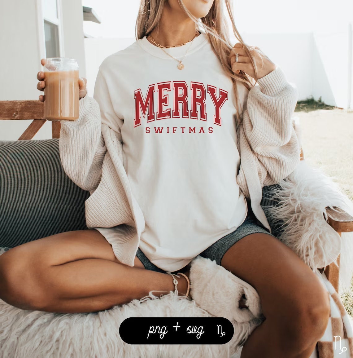 Huxters Weihnachtskarte „Frohe Swiftmas Friend“ – Lustige Christmas Card Für Frauen & Männer, Mit Blanko Innenseite & Umschlag – Geschenk Für Papa, Mama, Freunde