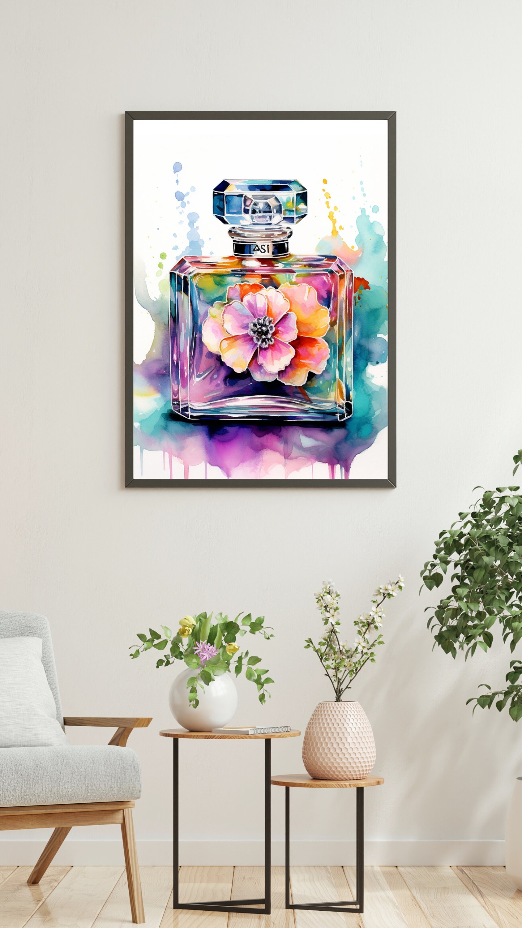 Perfume Bottle Print Perfume Wall Art Fashion Perfume Home Decor ...
