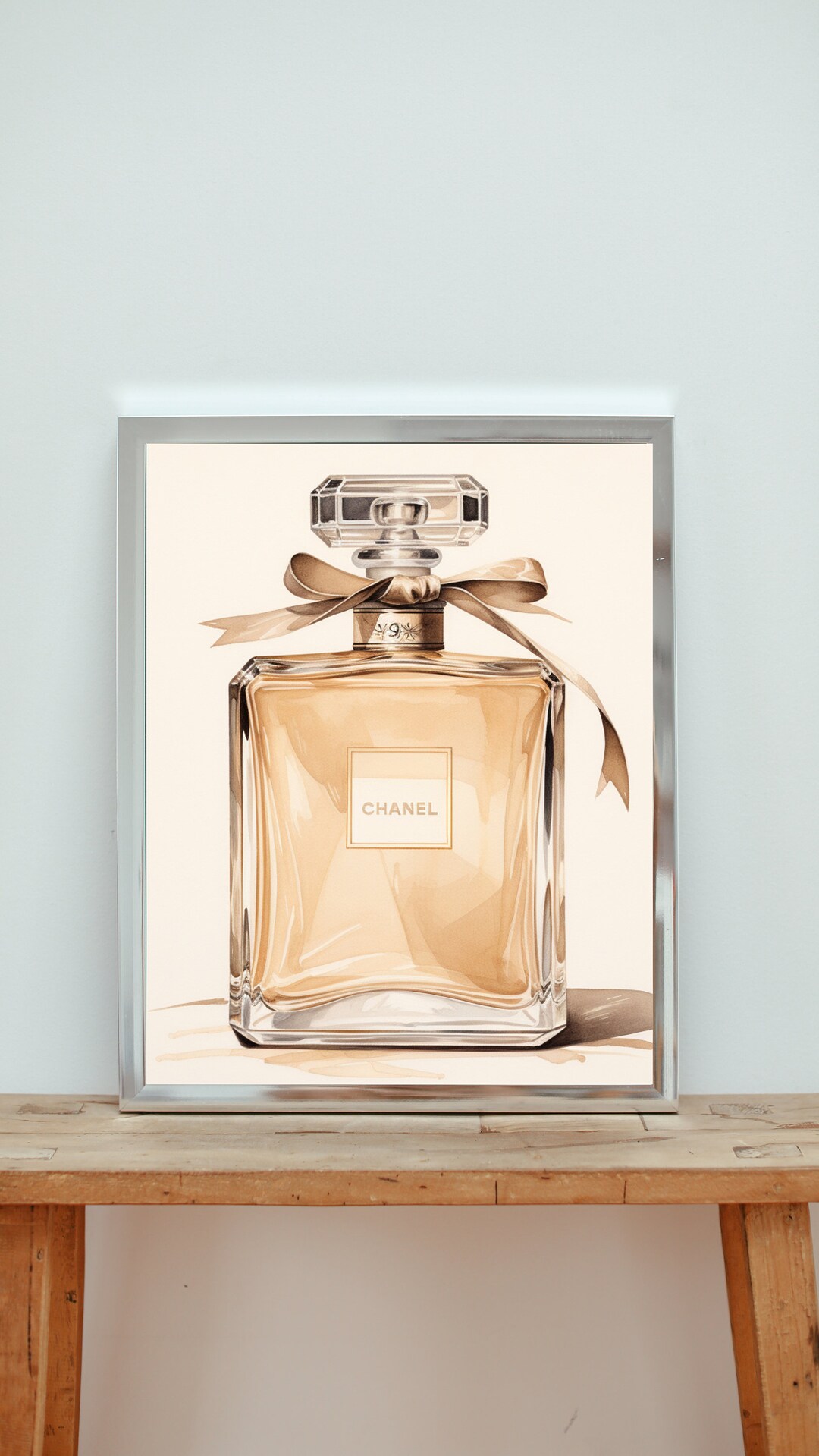Perfume Bottle Print Designer Wall Art Fashion Perfume Home Decor Watercolor Print Chic Girly ...