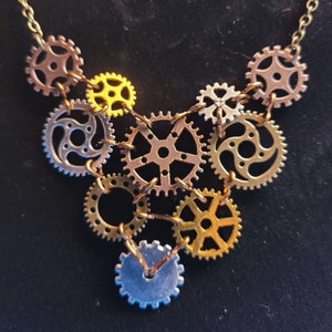 Steampunk Bib Gear Necklace