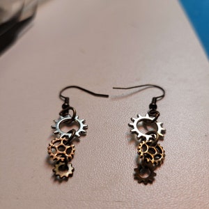 Steampunk Gear Earrings