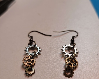 Pendientes de engranaje Steampunk