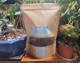 Mezcla para macetas de drosera: tierra semihidropónica mezclada a mano para plantas carnívoras, sustrato premium denso para plantas de interior.